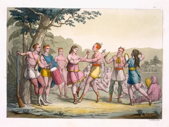 Kanadischer Indianertanz am Abend